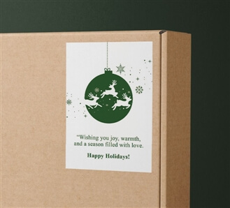 Rectangular Stickers 1 - Happy Holidays 