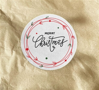 Round Stickers 6 - Merry Christmas 