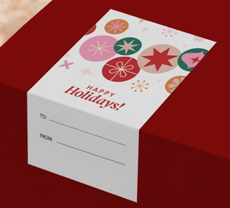Rectangular Stickers 4 - Happy Holidays