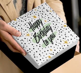 Premium Gift Box - Black Happy Birthday
