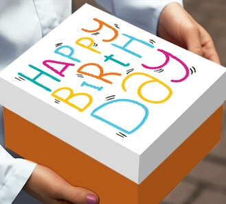 Premium Gift Box - Orange Happy Birthday