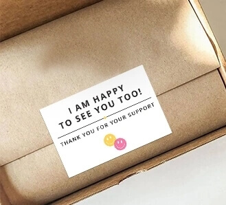 Rectangular Stickers - Happy to see you
