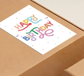 Rectangular Stickers - Happy Birthday
