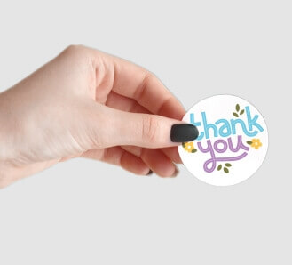 Round Stickers - Thank you