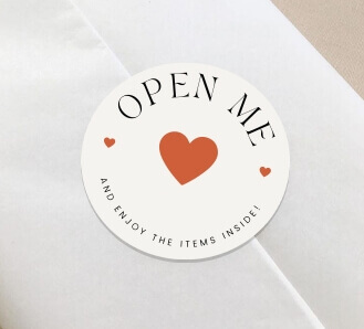 Round Stickers - Open Me