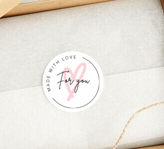 Round Stickers - Made with Love