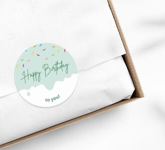 Round Stickers - Happy Birthday