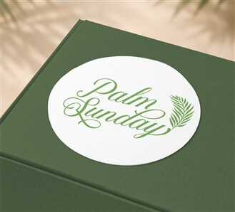 Round Stickers - Palm Sunday