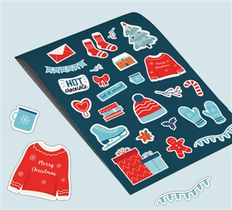 Christmas Stickers Sheet - Design 3