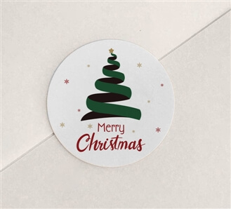 Round Stickers 1 - Merry Christmas 