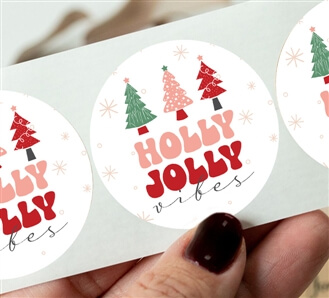 Round Stickers 2 - Holly Jolly